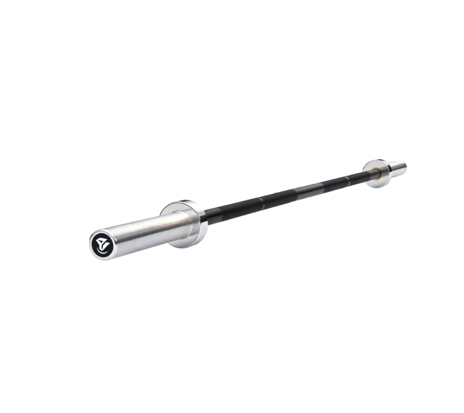 Black alloy steel barbell bar
